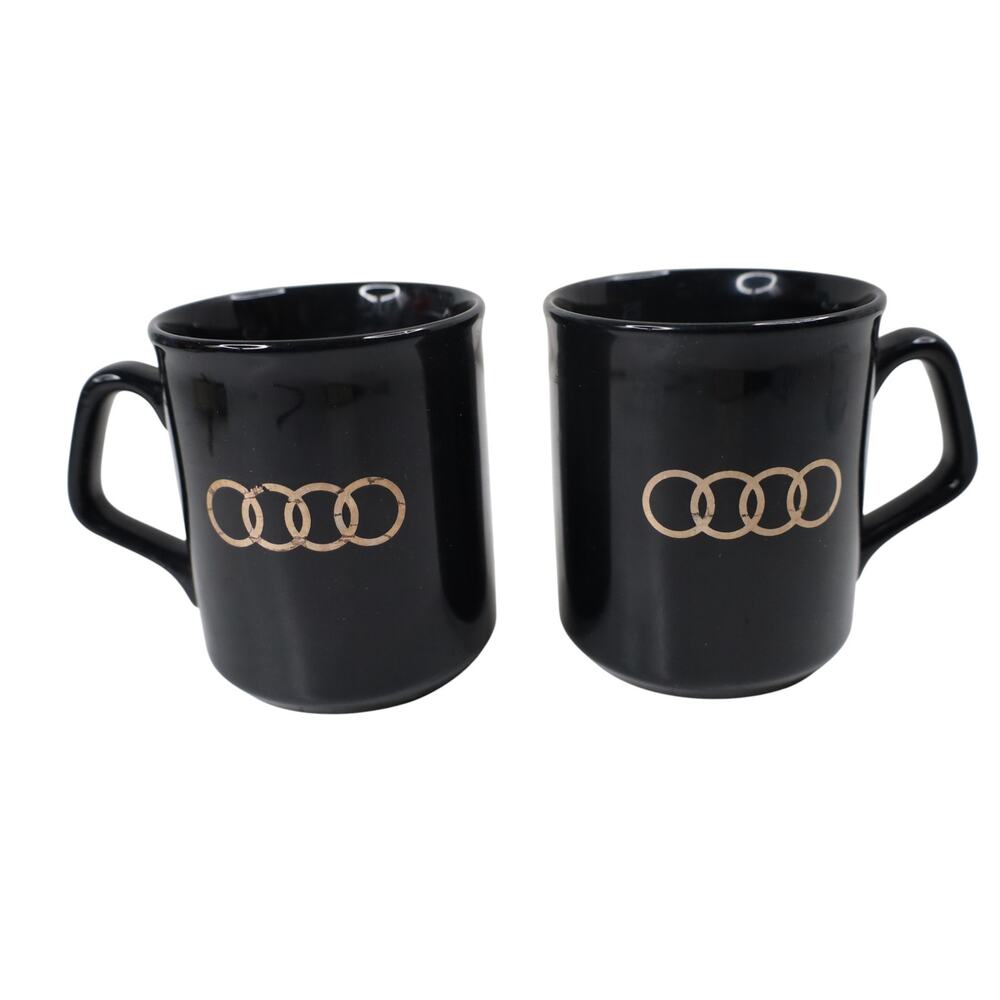 Vintage Audi Logo Coffee Mug Set